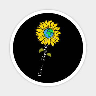 Sunflower Love Earth Day Retro Nature Environmentalist Gift Magnet